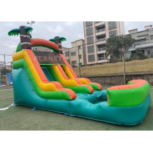 Anti UV Outdoor Adults Commercial Vinyl inflatable water slide rental backyard Tropical inflatable water slide
