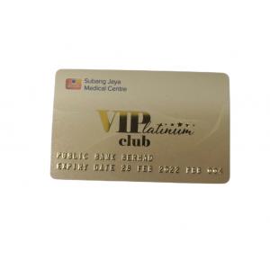 China Customize Printing Pvc Card Name Embossed Number Gold Credit Card supplier