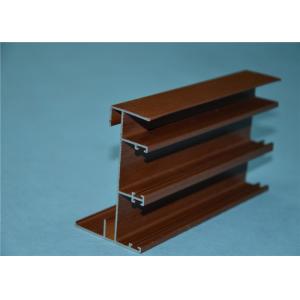 China 6005 Wood Grain Aluminum Extrusion Profiles For Hotel Doors And Windows supplier
