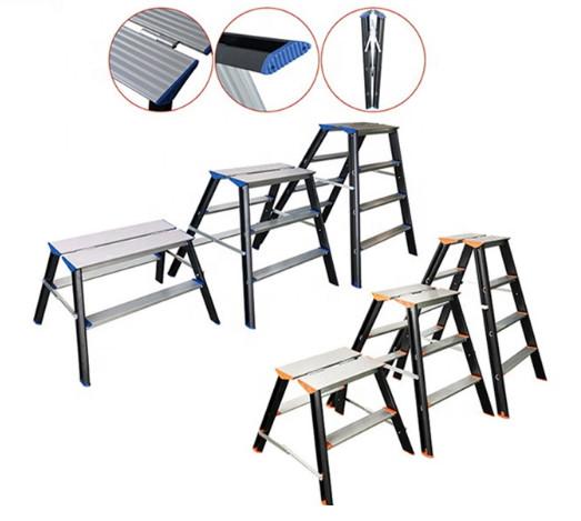 Portable Aluminum Folding Step Stool , 2x2 Aluminum Household Ladder