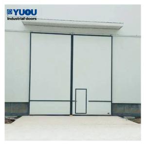PU Foam Workshop External Mount Sliding Door 50mm Galvanized Steel Sheet 220V