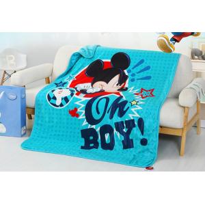 China Super Soft Flannel Screen Printed Blanket , Polyester Baby Blanket Cartoon Print supplier