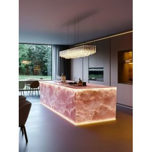 China High Gloss Transparent Resin Reception Desk Corporate Office Bank Furniture Luxury Epoxy Clear Crystal Dining Table wholesale