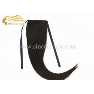 20 Inch New Fashion Hair Products, 50 CM Natural Black Remy Human Hair Ponytail Extensions 100 Gram For Sale