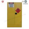 China Yellow Paint Chemical Flammable Storage Cabinet With Dual Vents For Dangerous Goods 250L wholesale