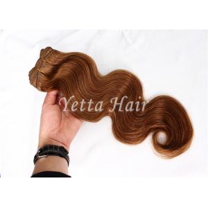 Long Lasting Golden Blonde Hair Extensions / Natural Human Hair Weave With Bouncy