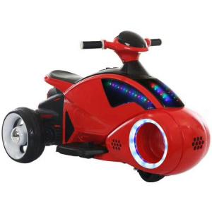 Ride On Toy 3-Wheel Children's Electric Motorcycle with Flashing Wheels and Music