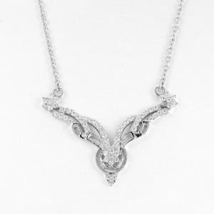 China Mens 925 Sterling Silver Necklaces 4.82g Antler Rope Chain supplier