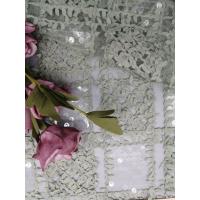 China ODM Green Transparent Sequin Crochet Lace Fabric Corded Mesh on sale