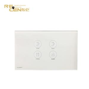 China Voice Control Smart House Control System Double Control Touch Smart Light Switch supplier