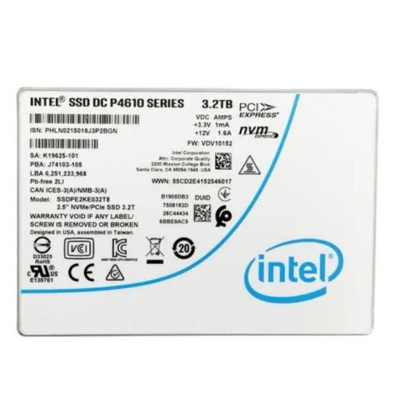 インテル P4610 U.2 3.2T ハードドライブ 64層 3D TLC NAND 5W/13.8W 電力 2.5'