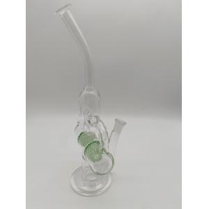 China Hookah Shisha Glass Recycler Bong 9 Inch Smoking 14.4mm Glass Bong Bubbler Water Pipe supplier