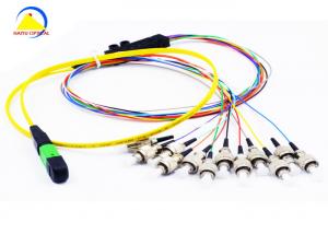 China 12F MPO Fiber Optic Ribbon Cable Female 12FC For FTTH FTTB wholesale