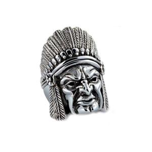 Thail Sterling Silver Indian Vintage Style Men's Ring (R6030810)