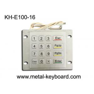 China Weatherproof Metal Keypad With Top Panel Mounting , 16 Button Checking Device Keypad supplier