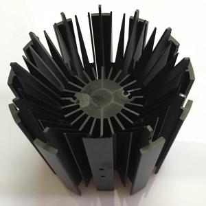 China LED Module Street Light Aluminium Heat Sink Profiles With Black Anodizing supplier