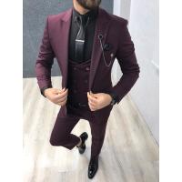 China Wedding Wool Tuxedo 3 Piece Suit For Men Slim Fit on sale
