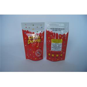 Customized Plastic Foil Bags Resealable Stand Up Gummy Pouch / Aluminum Foil k Gummy Bag