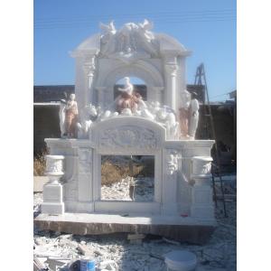 Large marble fireplace mantel