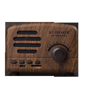 Wooden Portable Bluetooth Speaker / Mini Portable BT Speakers Trendy Sd Card Magic Resistant