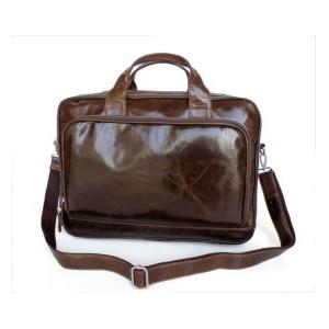 China Men Style Vintage Leather Men Briefcase Laptop Bag Messenger Bag #6086 wholesale