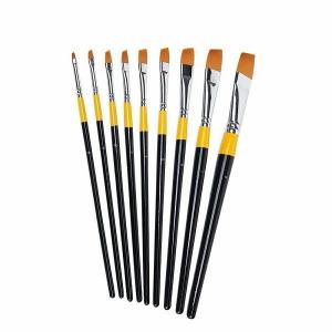 China Private Labeling Nylon Hair Acrylic Painting Brush angular Artist Painting Brush Set supplier