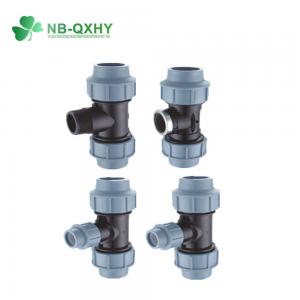 Industrial QX Small Size PP Material Tubing Compression Fittings with Round Head Code