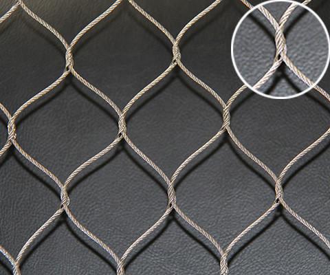 Hand Woven Stainless Steel Wire Rope Mesh , Flexible Wire Mesh Netting Durable