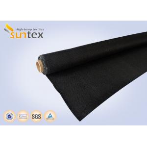China Air Distribution Ducts 0.21mm Black Fire Retardant Fabric Fiberglass Rolls Polyurethane 2 Sides Coating supplier
