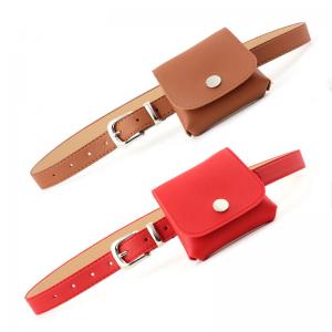 China Small Pouch Pu Leather Belts Bag Waist Purse Removable supplier