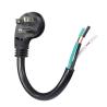China NEMA 5-15P US 3-Prong AC Power Plug to Half-Stripped Cord Assembly for Custom Wiring & Electrical Applications, 18 AWG wholesale