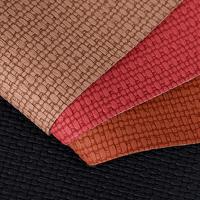 China 1.2mm Stylish Woven Pattern PVC Leather Handbag Placemat Wallpaper Decoration Cosmetic Box Packaging on sale