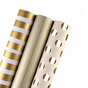 Moisture Proof Recyclable Wrapping Paper Smooth Metallic Foil Shine For Clothing / Shoes
