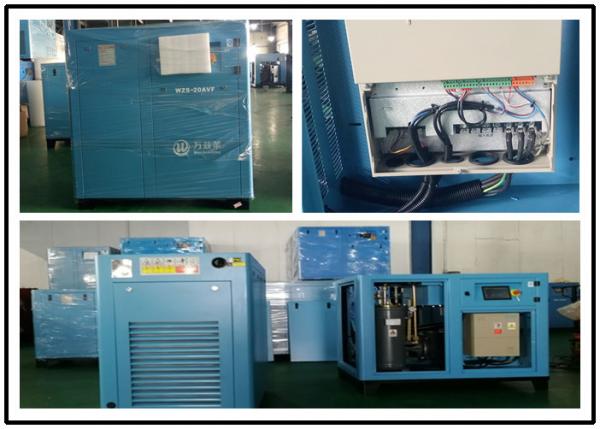 18.5KW Industrial Air Compressor Rotary Screw Type 25 HP Single Stage Quiet