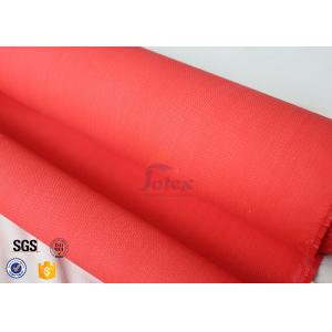 China 0.45Mm 530GSM Fiberglass Cloth Roll Red Acrylic Coated For Welding Blanket supplier