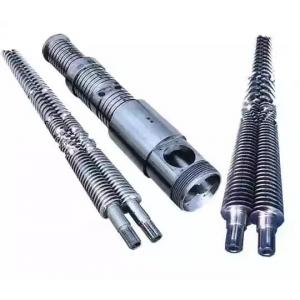 51/105 65/132 80/156 Nitrided Conical Twin Screw Barrel For Extruder Machine