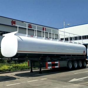 China 42000 Liters Oil Fuel Tank Heavy Duty Semi Trailers With Carbon Steel Matrrial And FUWA Axle supplier