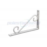 China 200mm Height Satin White Painting Steel Scroll Shelf  Brackets For Building on sale