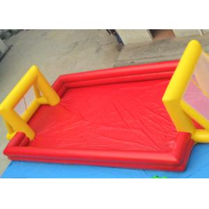 Red Outdoor Football Playground Inflatable Sports Games For Kids