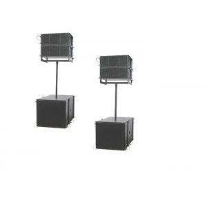 China 8 inch High Output Dual Column Line Array Speaker Boxes With Sand Texture Paint supplier