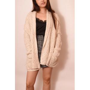 100% Acrylic Loose Knit Casual Cardigan Daily Ladies Casual Cardigan