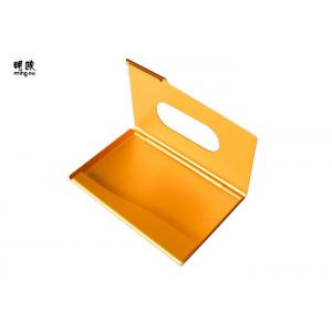 China Gold Mens Credit Card Holder Case Metal Material , Trendy Visiting Card Pouch Holder supplier
