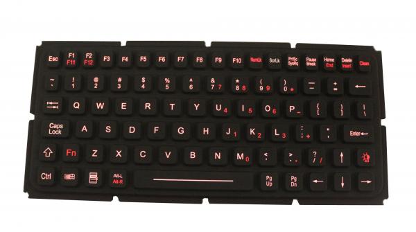 IP67 Dynamic Sealed Silicone Industrial Keyboard For Ruggedized Computer /