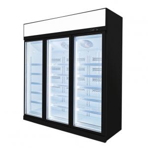 China Hypermarket Commercial 3 Glass Doors Standing Display Freezer for Food Frozen supplier