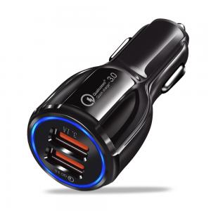 China Black USB Car Charger MP3 Player Dual USB FM Transmitter High Frequency supplier