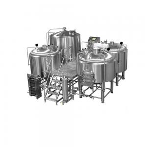 China 1000L 2000L Stainless Steel 304 Mirror Polish Three Vessel Brewhouse For Craft Beer Brewing Equipment supplier