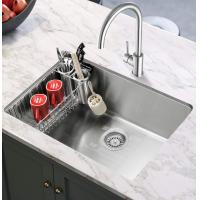 China Soundproofing 18 Gauge Stainless Steel Sink , Undermount Kitchen Sink With Strainer on sale