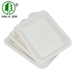 9in Customized Logo Biodegradable Bagasse Plates For Happy Birthday Cake