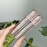 Tubos de labios de plástico transparentes cuadrados, todos claros, contenedor vacío