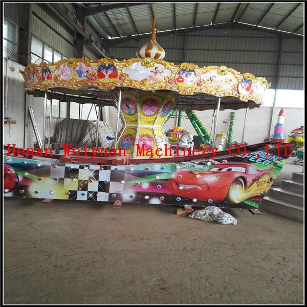 16 seats musical carousel horse merry go round rotating